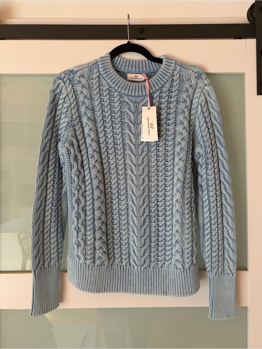 Vineyard Vines Light Blue Cable Knit Sweater